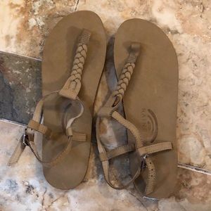 Rainbow thong sandals